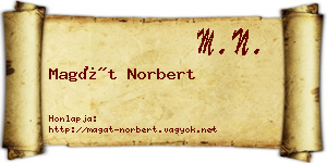 Magát Norbert névjegykártya